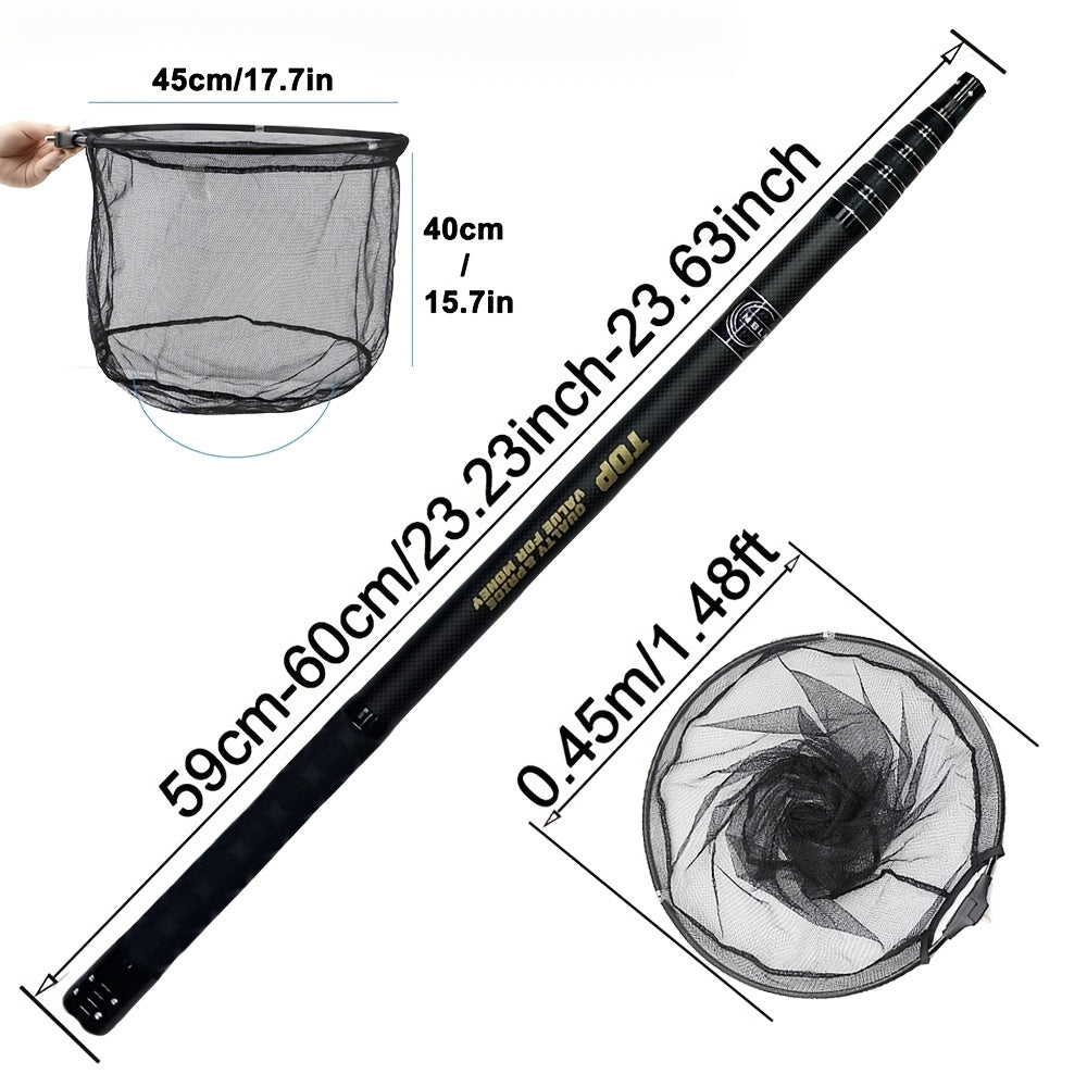 Telescopic Portable Fishing Net Set with Anti-Slip Handle and Nylon Mesh