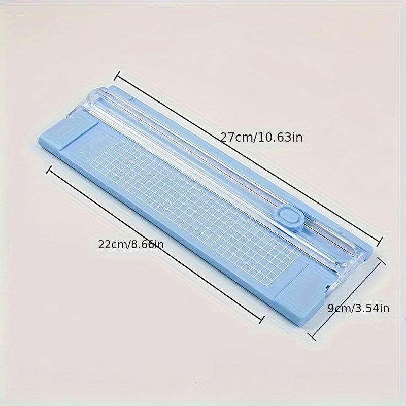Compact A4 Paper Cutter with Ruler Dual-Direction for Photos and Stationery in Pink Blue Green Purple Black