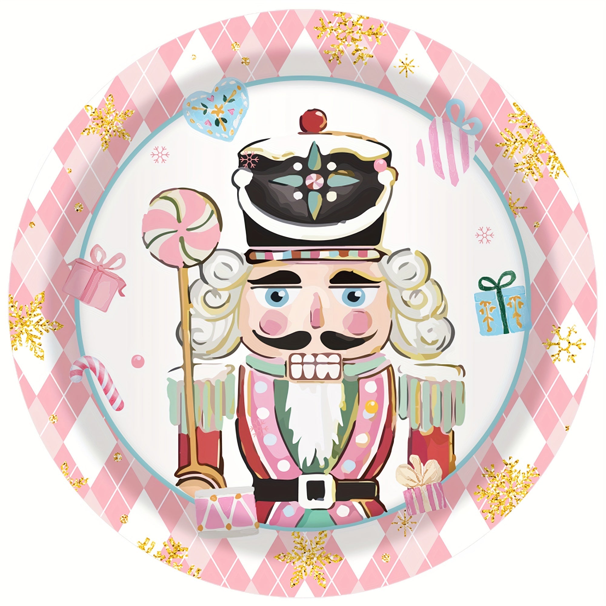 Новогодние принадлежности для мужчин, набор посуды для рождественской елки с ореховым феей, тарелки, чашки, салфетки