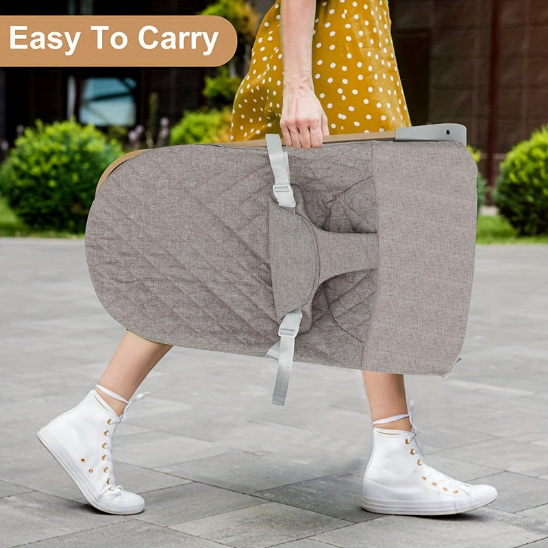 Baby Bouncer Seat for Kids Khaki with Wood-Look Base Steel Frame Assembly Needed