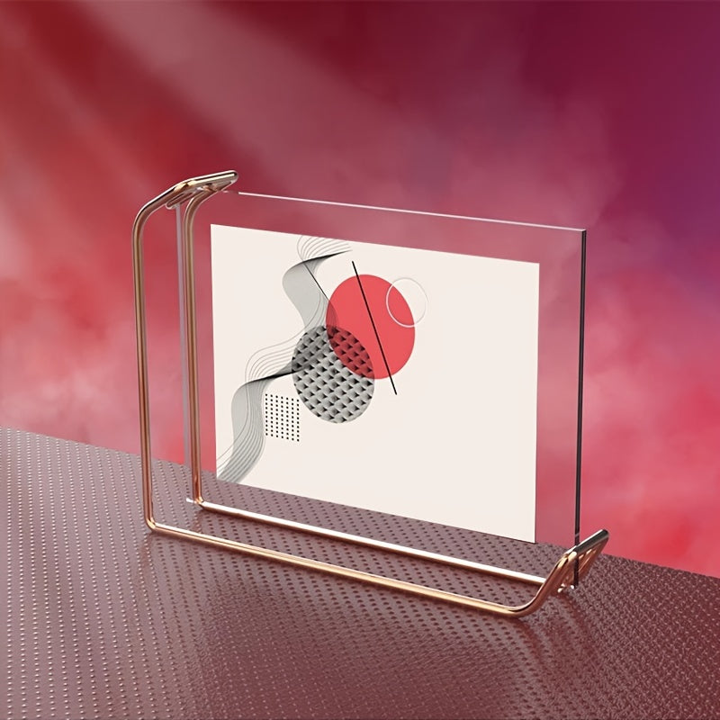 Black Metal Photo Frame with Acrylic Glass Adjustable for 4x6 6x8 A4 Photos for Home Wedding Decor