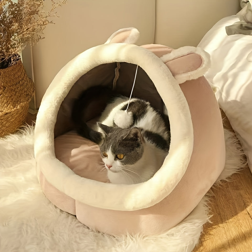 Indoor Cat Bed Tent in Sponge Material with Multiple Sizes