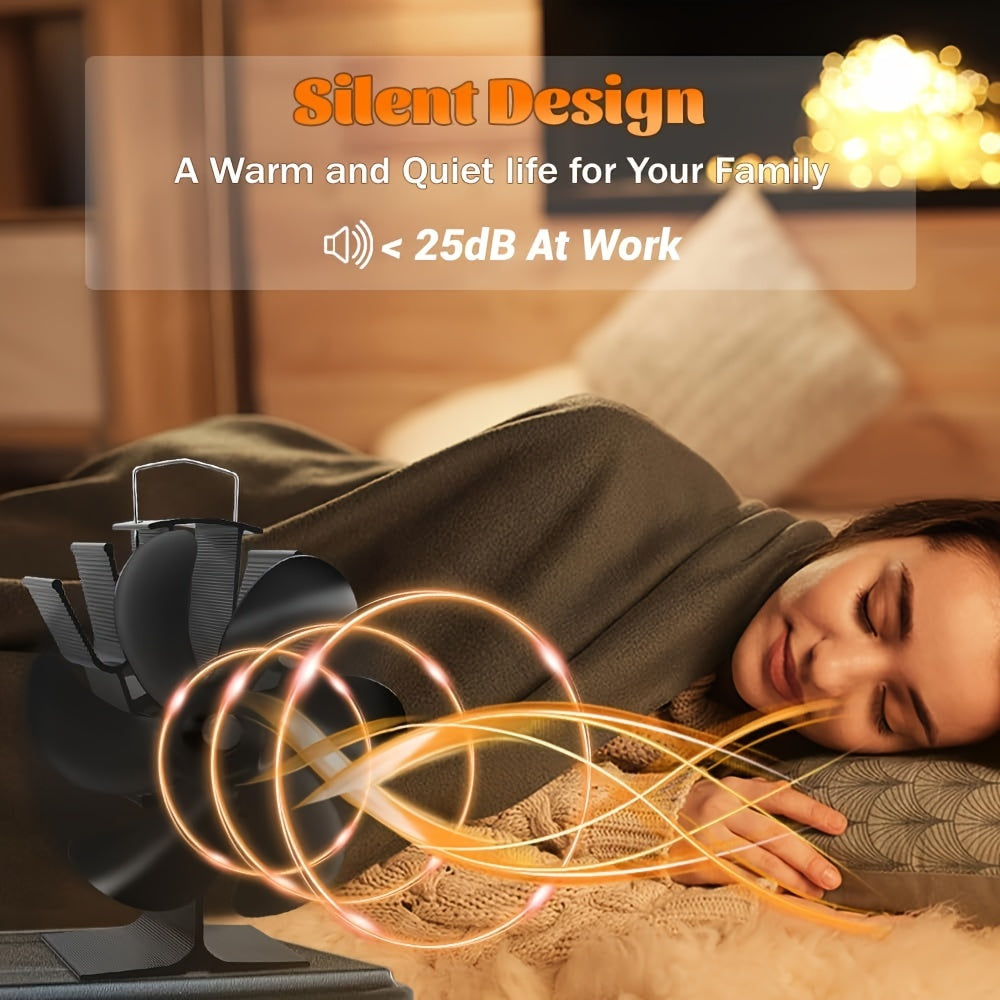 Katta xonalar uchun 6 pichoqchali yog'och yozilgan fan, shovqinsiz ishlash, issiqlik taqsimoti