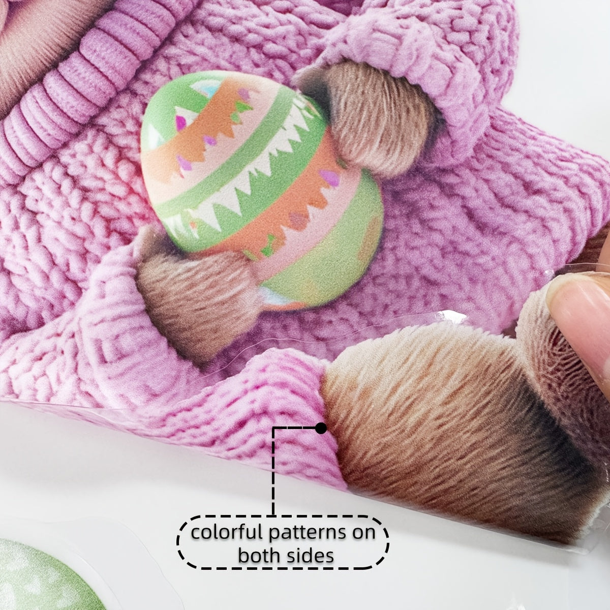 Double-Sided Easter Bunny and Egg Window Cling 20x30cm Reusable PVC Decal