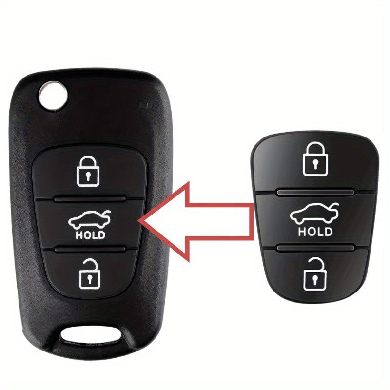 Universal Rubber Key Shell Cover for Car Keys Silicone Flip Key Pad