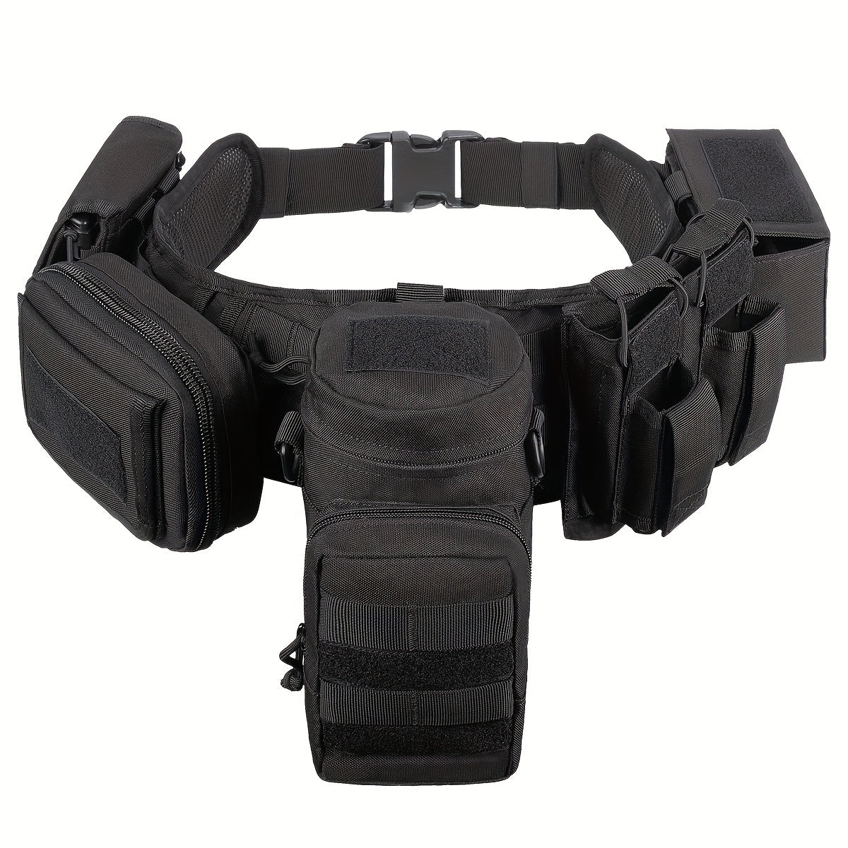 Tactical Utility Belt Set with MOLLE System Camouflage Polyester for Hunting and Fishing