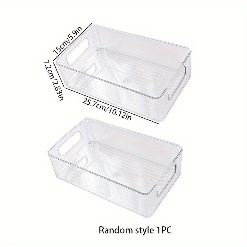 Stackable Shaffof Muzlatgichda Saqlash Qutisi - Ushbu oziq-ovqat xavfsiz plastik tashkilotchisi bilan mevalaringiz va sabzavotlaringizni yangi saqlang. Oshxonangizni, ofis stolingizni yoki uyingizni tartibga solish uchun ideal.