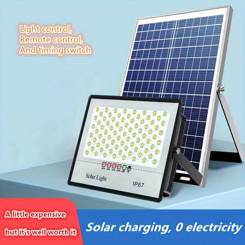 High Power Solar Street Light with Light Control Remote Timing Large Battery Spotlight