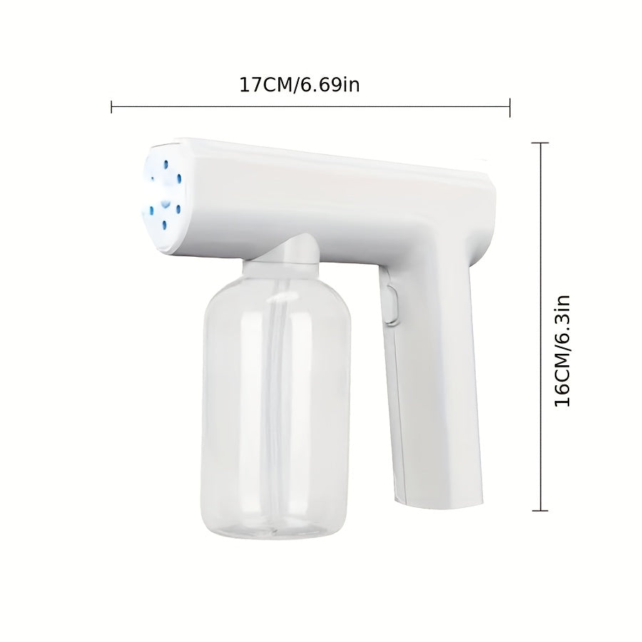 300ml Electric Nano Spray Gun Humidifier Air Freshener Diffuser USB Rechargeable Blue Light Atomizer