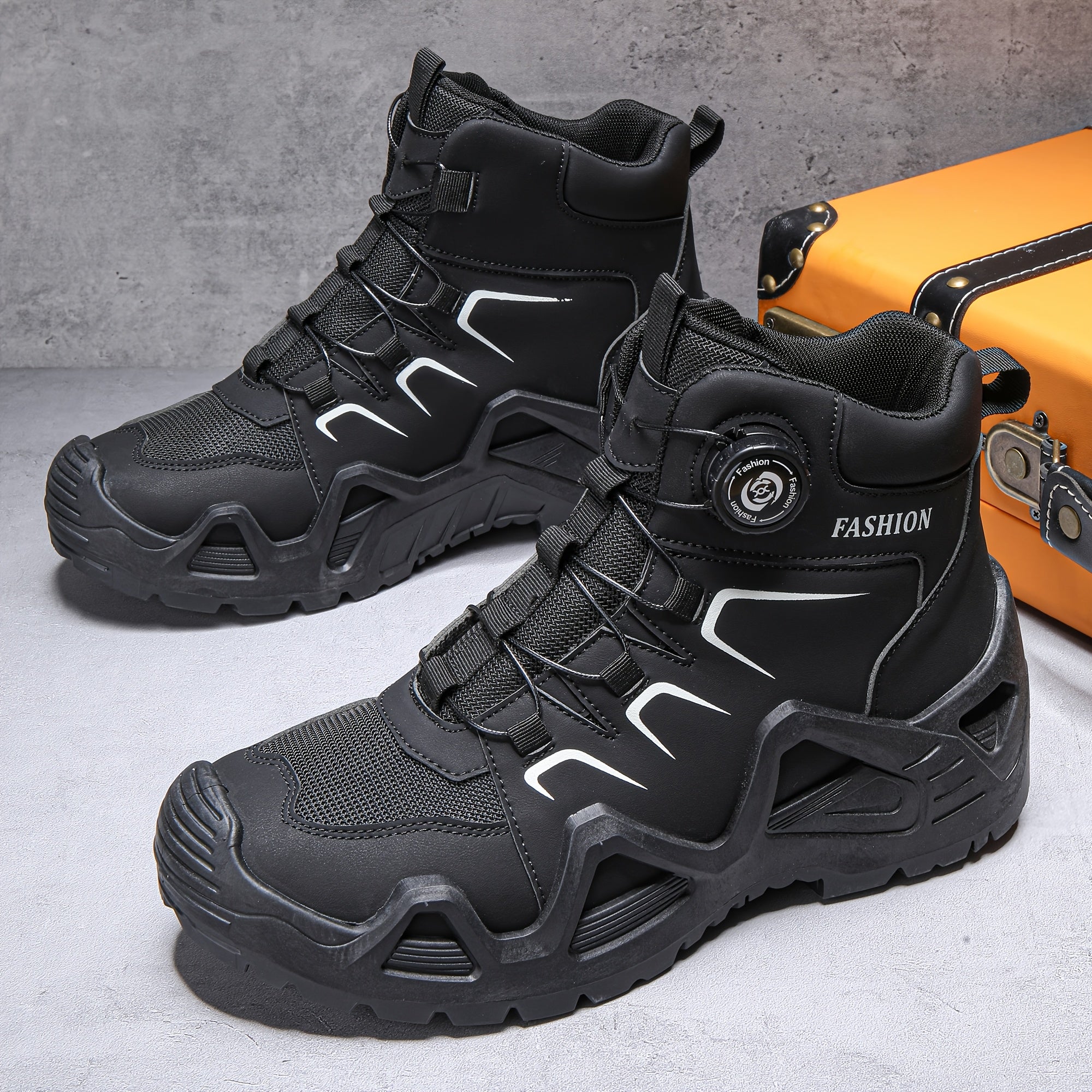 Women’s All-Season Tactical Combat Boots Non-Slip PVC Soles Black Hiking Camping