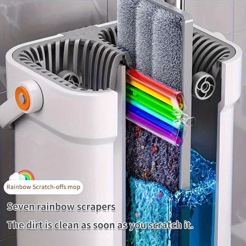 Mopa plana lavable Rainbow con cubeta, herramienta todo en uno para limpieza húmeda y seca

Source:
Rainbow Washable Flat Mop with Bucket, All-in-One Wet and Dry Cleaning Tool