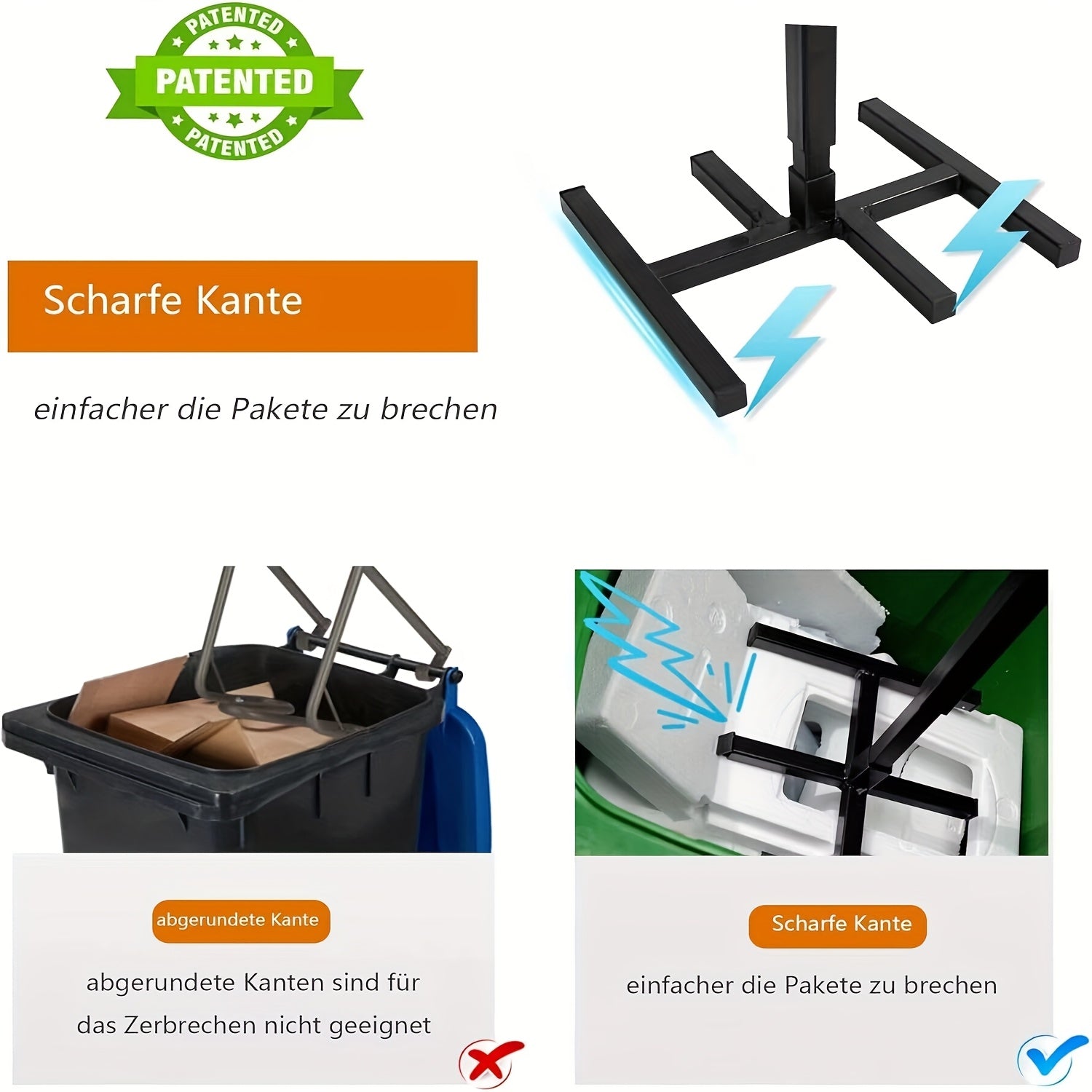 Manual trash presser and crusher reduces garbage volume by 70% portable waste crusher heavy-duty alloy steel for home camping