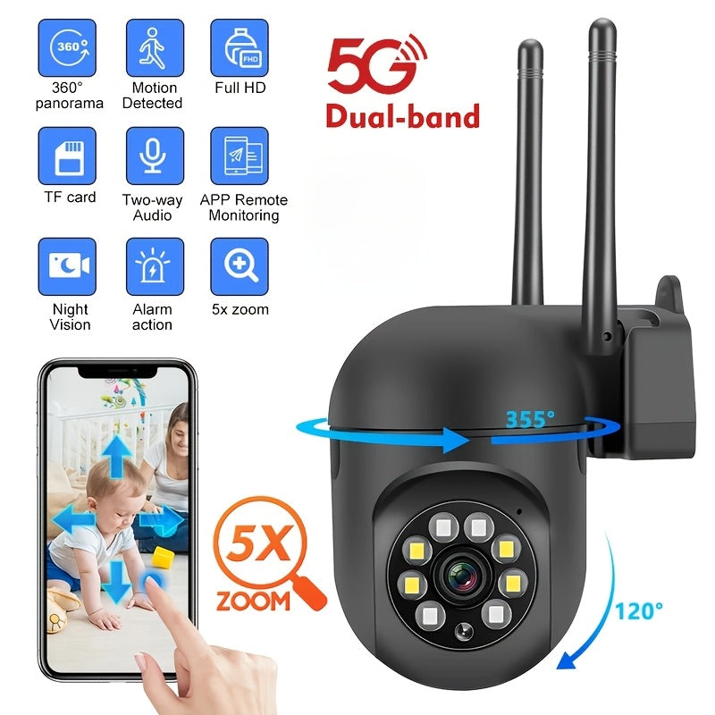 1080P Outdoor Security Camera with Night Vision Motion Detection and Two-Way Audio