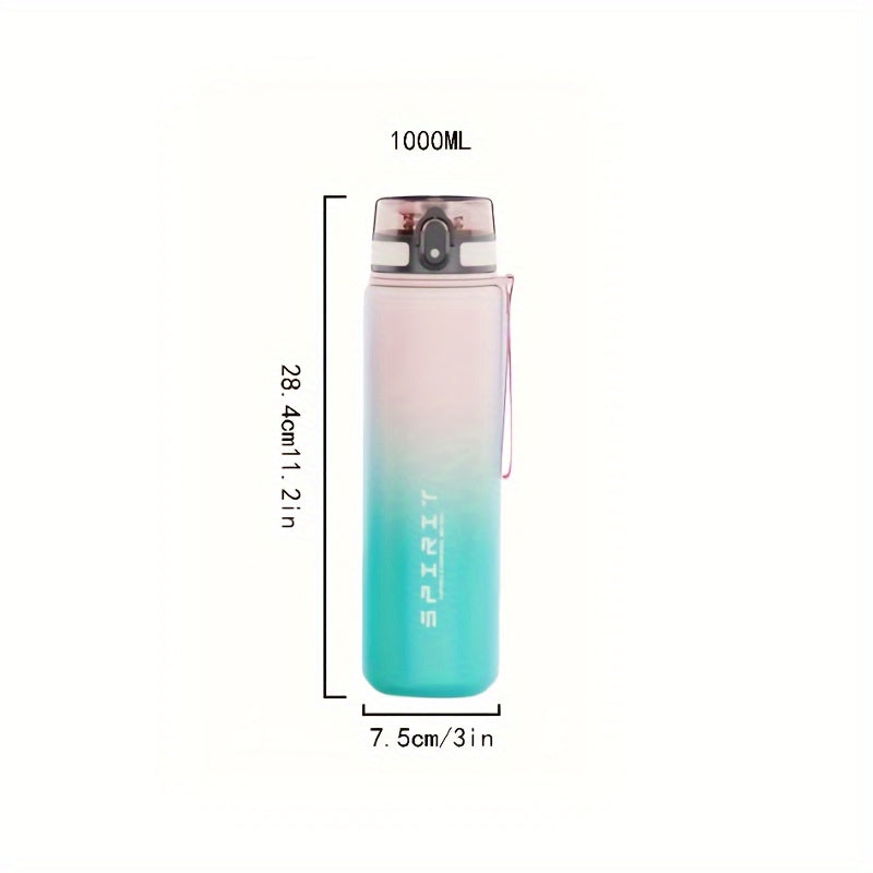 650ml Portable Water Bottle Leakproof Gradient Plastic for Outdoor Travel