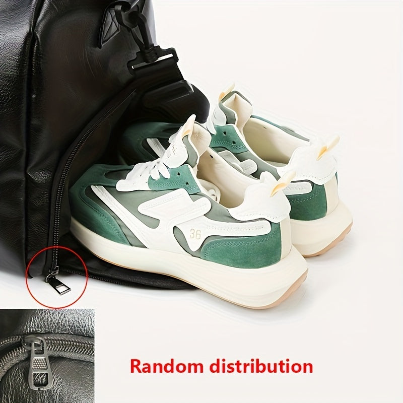 Men's Travel Bag with Adjustable Strap Wet Dry Separation Shoe Compartment