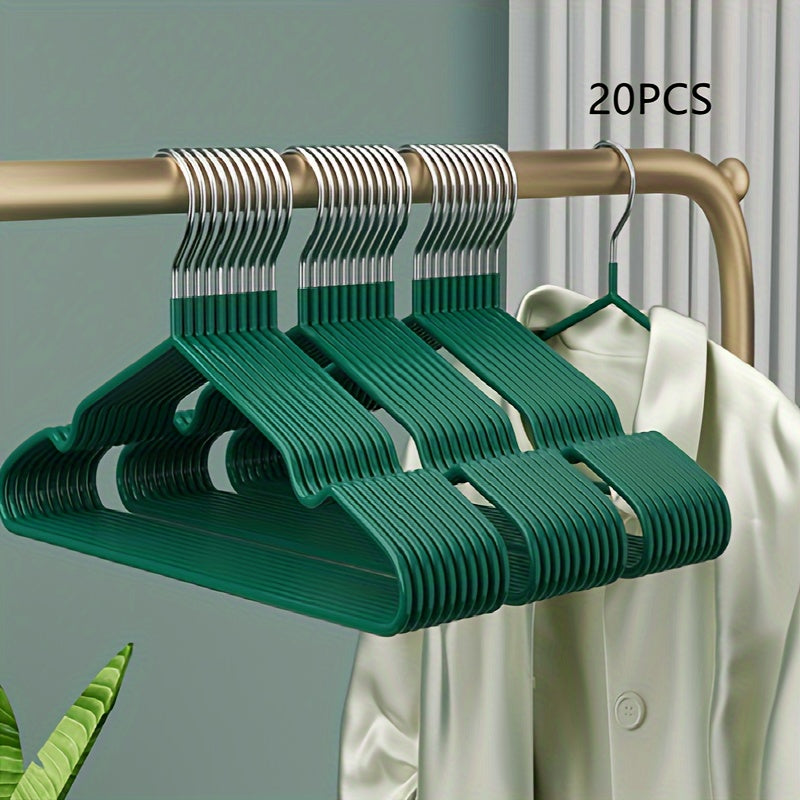 Metal Clothes Hangers Pack of 10 or 20 Heavy Duty Notched Edges Closet Organizers
