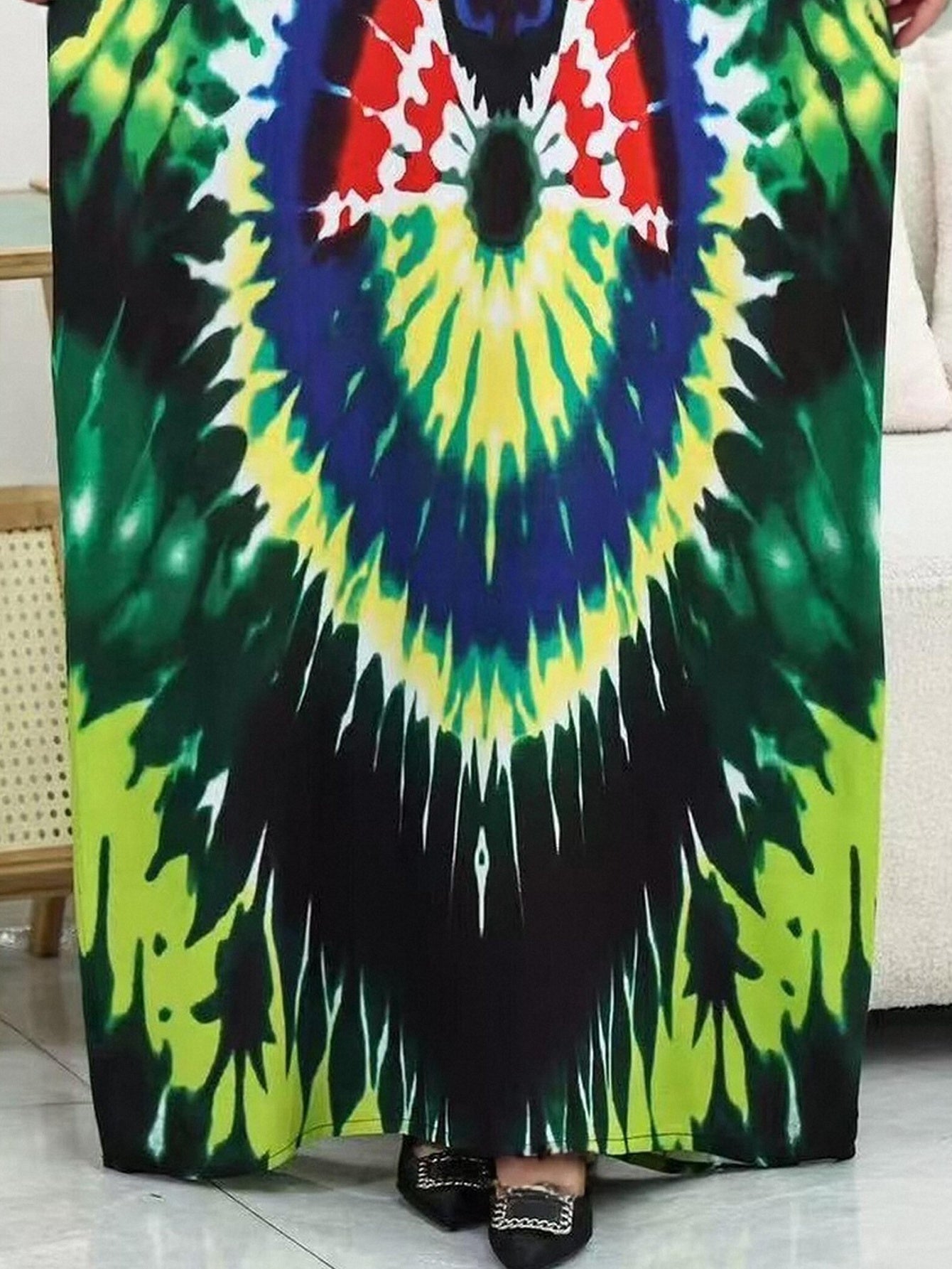 Plus Size Women's Bohemian Maxi Dress Vivid Floral Sleeveless Beach Coverup