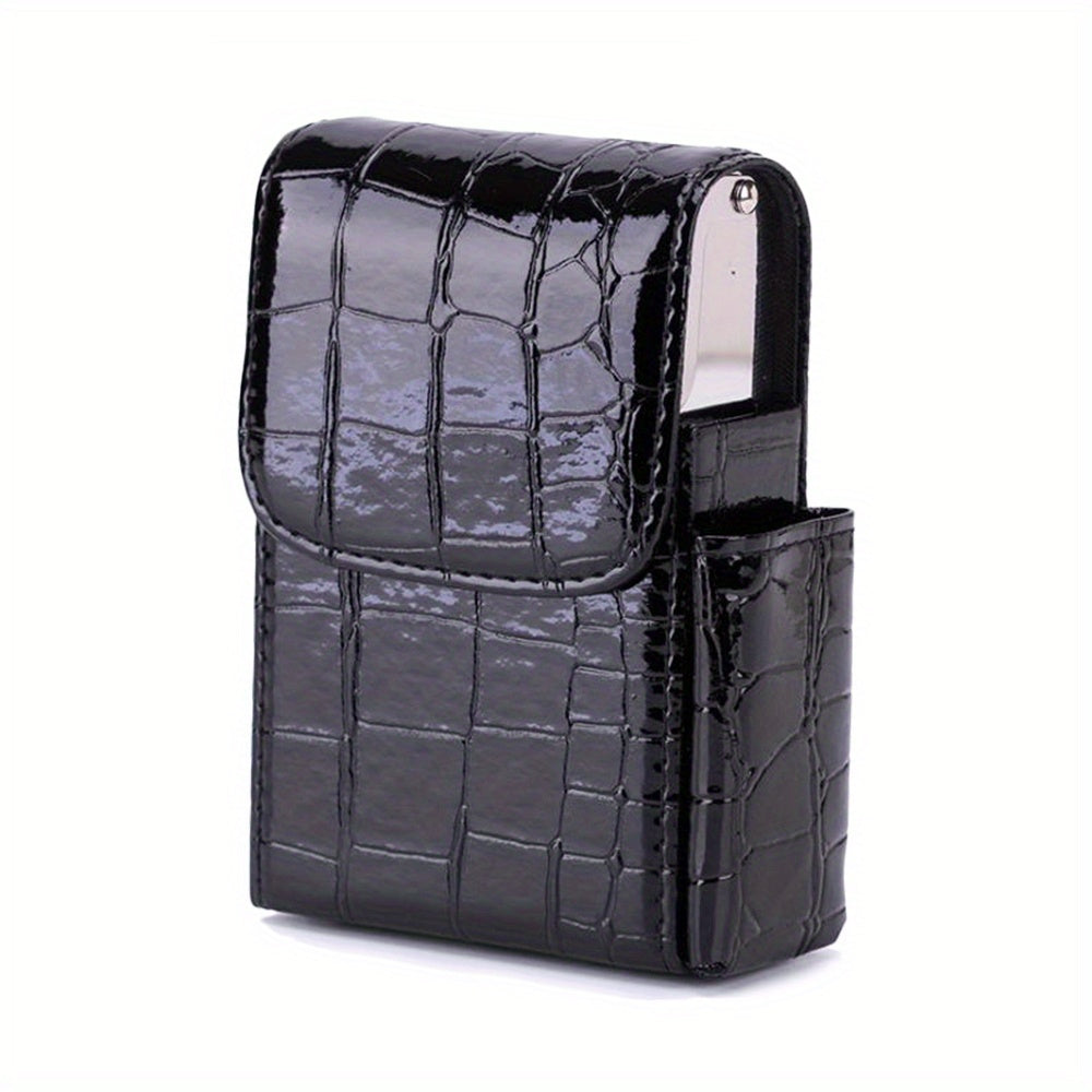 Unisex Metal Cigarette Box Lighter Holder Travel Storage