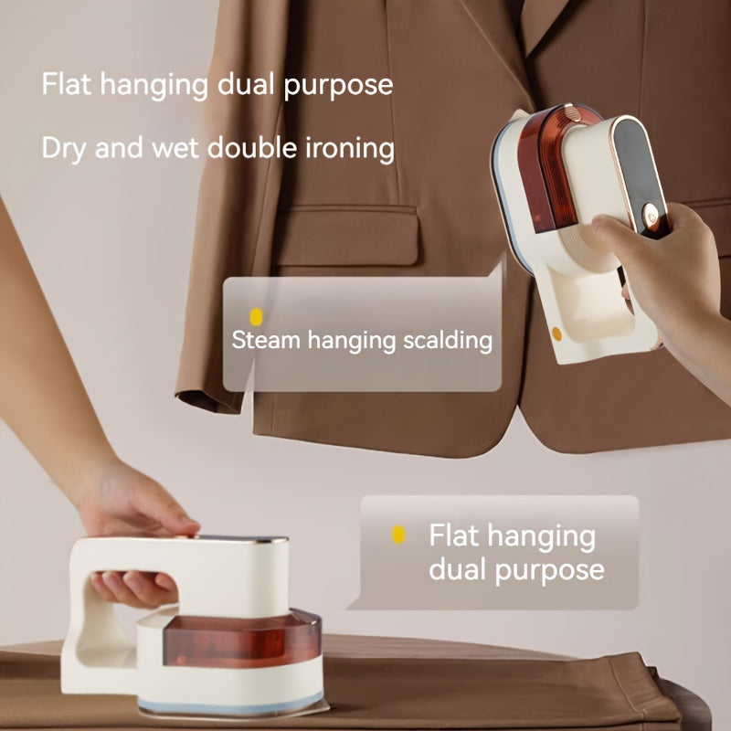 Portable Handheld Steam Iron for Travel and Fabrics, Compact and Easy to Use