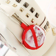 Spring-Themed Folding Hand Fan with Cartoon Ducks Flowers and Girls Durable Portable