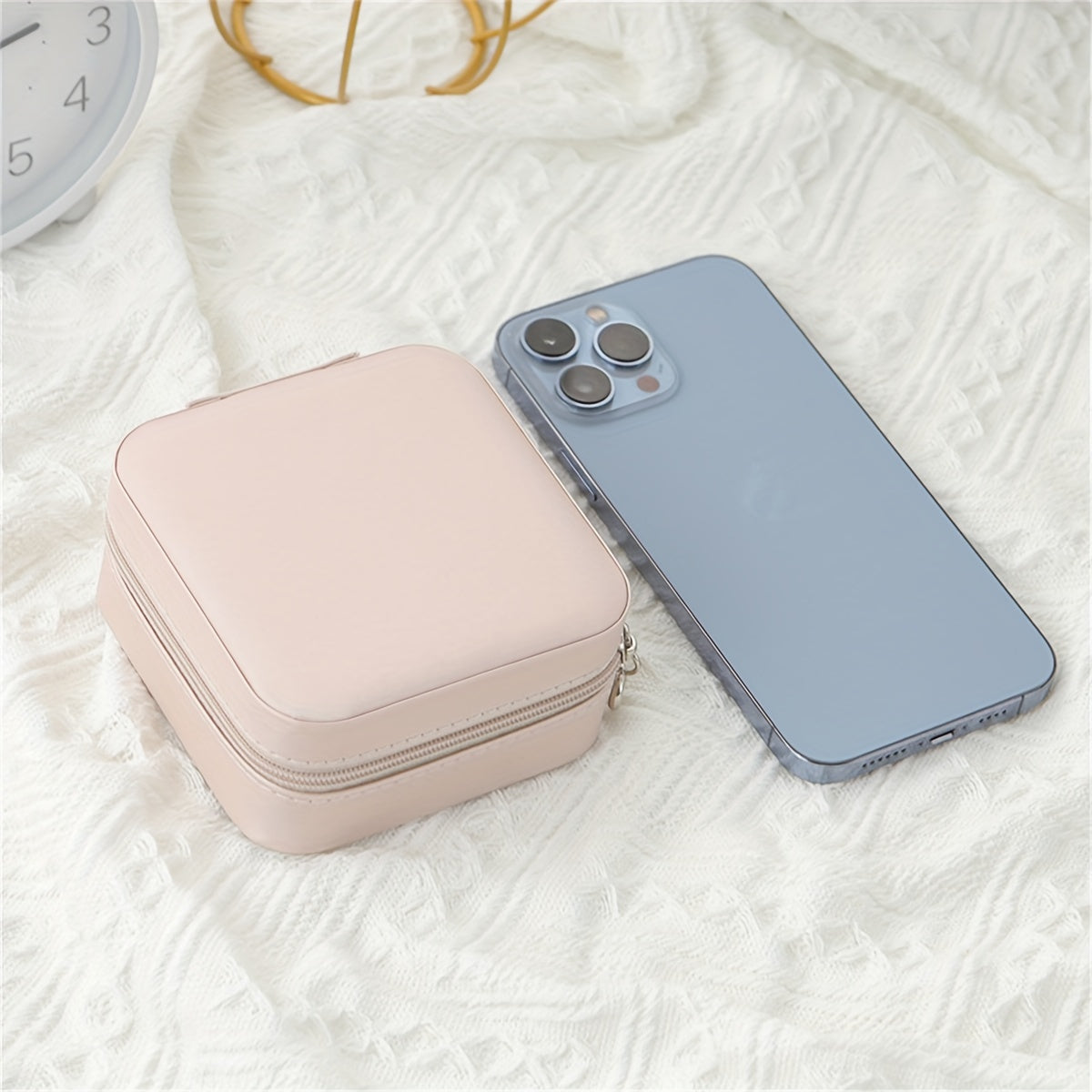 Jewelry Storage Box for Earrings Rings and Necklaces Compact Organizer