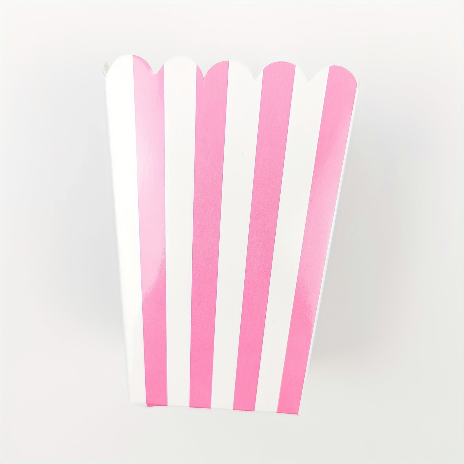 Striped Paper Popcorn Boxes Set of 12 for Parties and Snacks