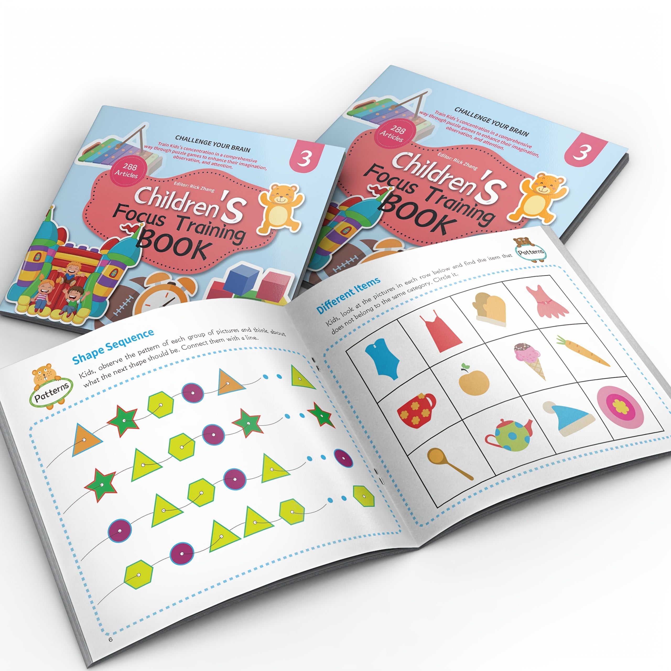 Engaging Focus Enhancement Activity Book for Kids Pattern Recognition Rule Following Brain-Boosting Workbook