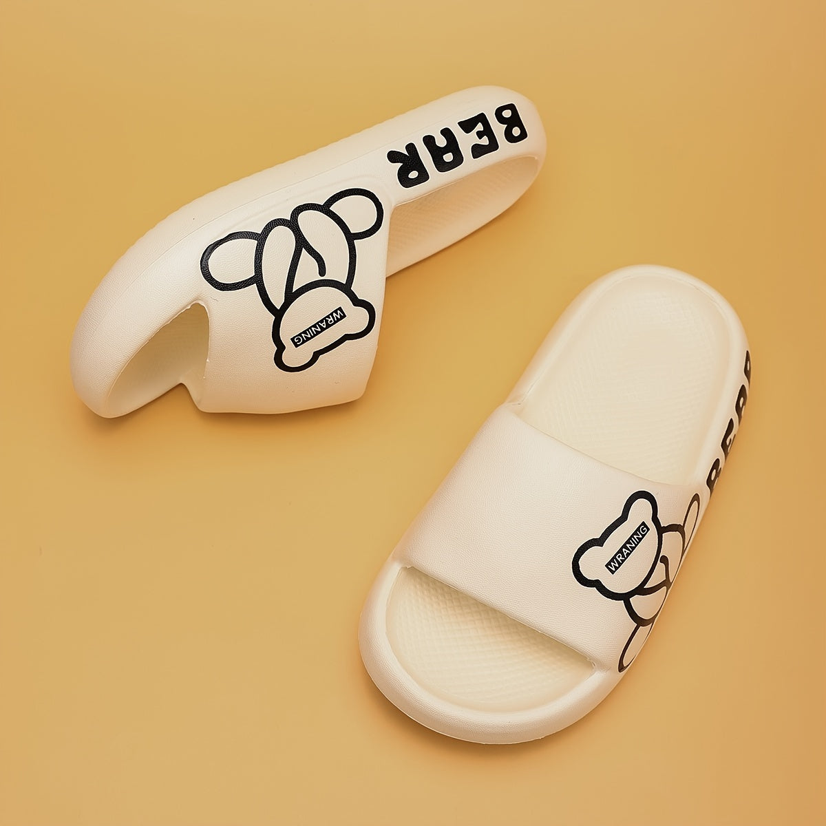 Sandalias antideslizantes de EVA con dibujos de osos para niños, ideales para la playa y el baño, para niños y niñas