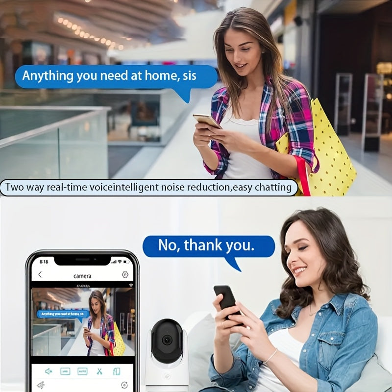 1080P HD Security Camera with Night Vision, Motion Detection, Remote Voice Control