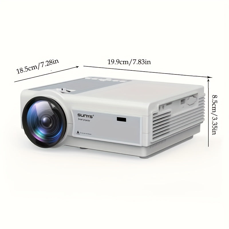 Full HD Portable Projector with WiFi 5G Support, 1920x1080 LCD, Home Cinema