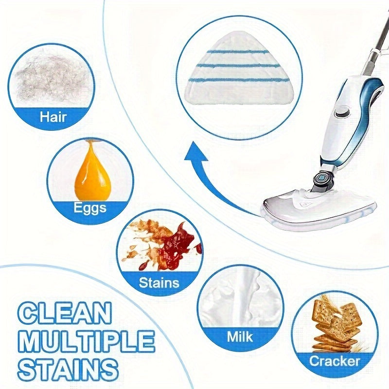 Set of 4 Microfiber Steam Mop Pads for Floor Cleaning Washable Replacement Covers