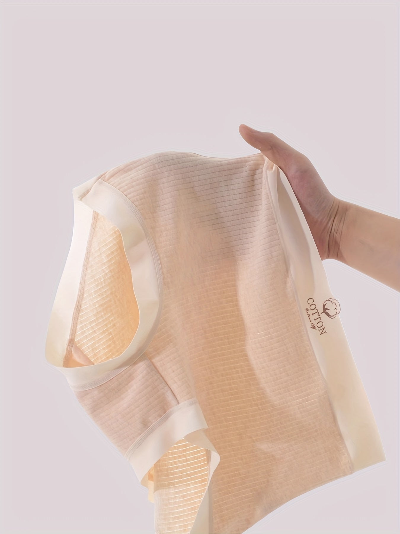 Women's Plus Size High Waist Cotton Briefs with Letter Print Ribbed Stretchy Fabric 2 Pack