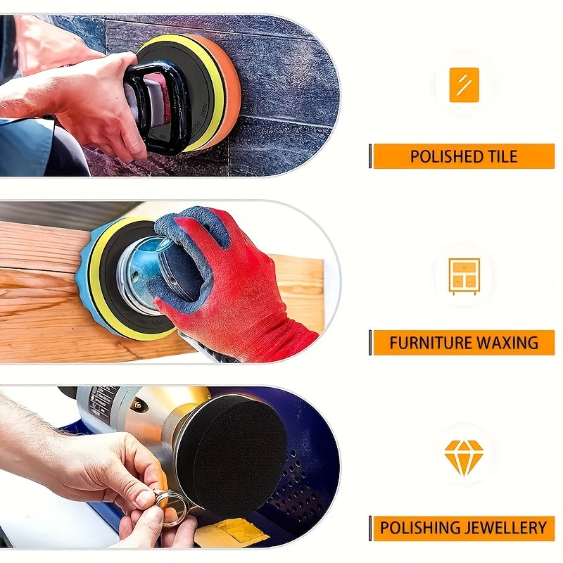 Набор из 11 полировальных губок для машинной полировки и ухода за автомобилем