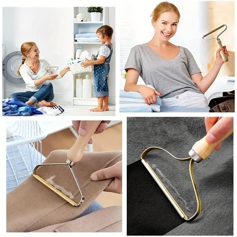 Manual Hair Remover for Clothes and Cashmere Coats Double-Sided Fabric Lint Remover