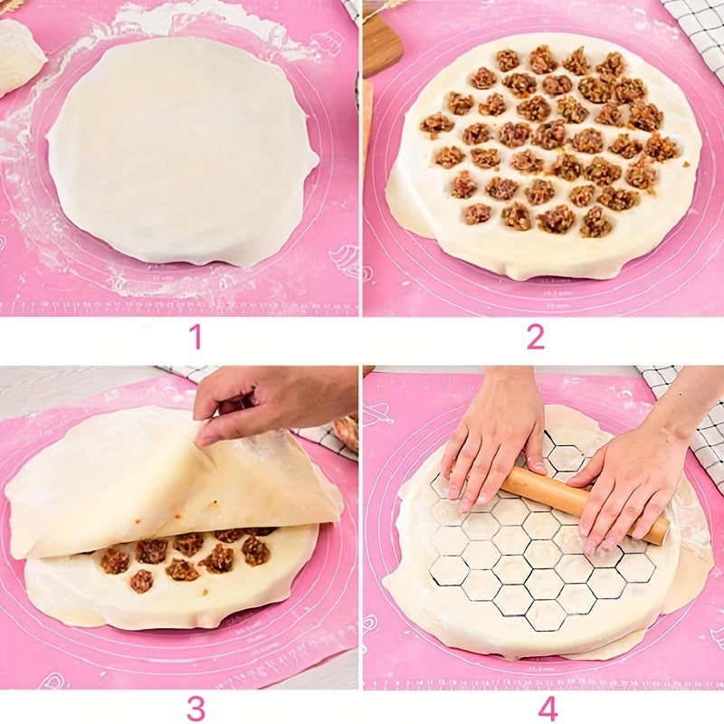 Dumpling yasash mashinasi, dumpling kesgichi, oltin alyuminiy dumpling qolipi, tray dumpling pishirish qolipi va foydalanish vaqtida qulaylik va oson tashish uchun portativ ochiq havoda sayohat qilish asboblaridan iborat qulay oshxona asboblari to'plami.