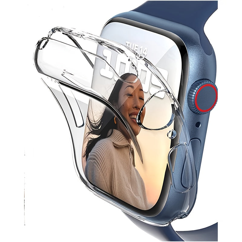 TPU Bumper Cover for iWatch Screen Protector Compatible with Series 9 8 7 SE 6 3 38mm 40mm 41mm 42mm 44mm 45mm