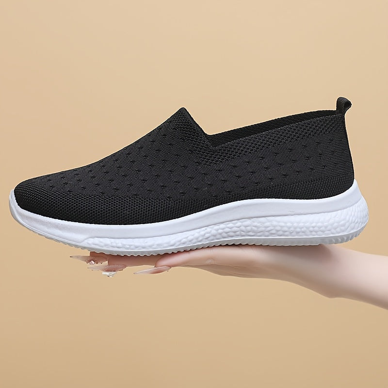 Zapatos planos transpirables para mujer, de uso casual y deportivo, con tejido ligero