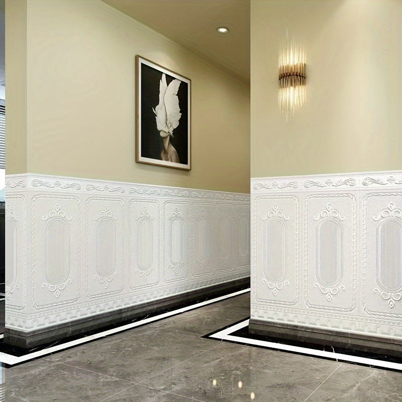 5 Pack 3D Self-Adhesive Waterproof Wallpaper Panels for Living Room Bedroom Hallway 70x90cm