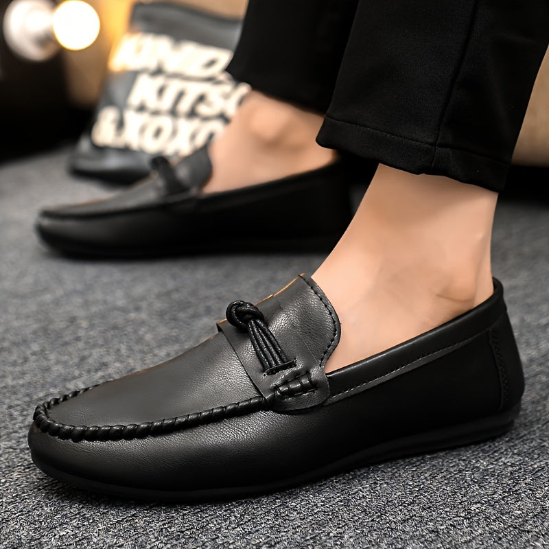 Men's Non-Slip PU Loafers Casual Dress Shoes for Daily Party Street Wear