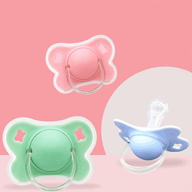 Kids Silicone Pacifier Set with Flower Design and Cover, 4 Color Options