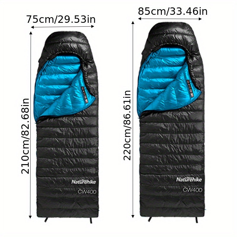 Naturehike Ultra-Light Goose Down Sleeping Bags qishki lagerda eng yuqori qulaylikni ta'minlaydi.