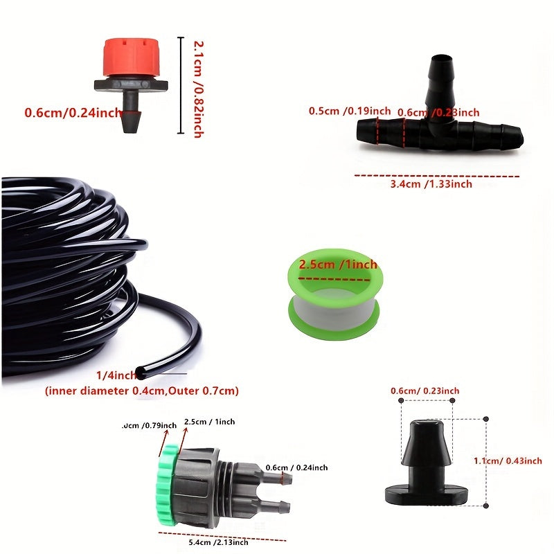 124-tilpish sug‘orish to‘plami, 30m shlang bilan bog‘langan bog‘, issiqxona, maysazor, hovli uchun