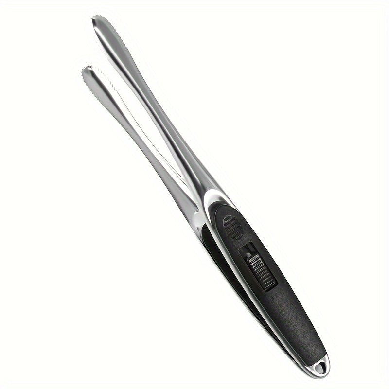 Stainless Steel BBQ Tongs, High-Temperature Resistant, Food-Safe Grilling Tool
