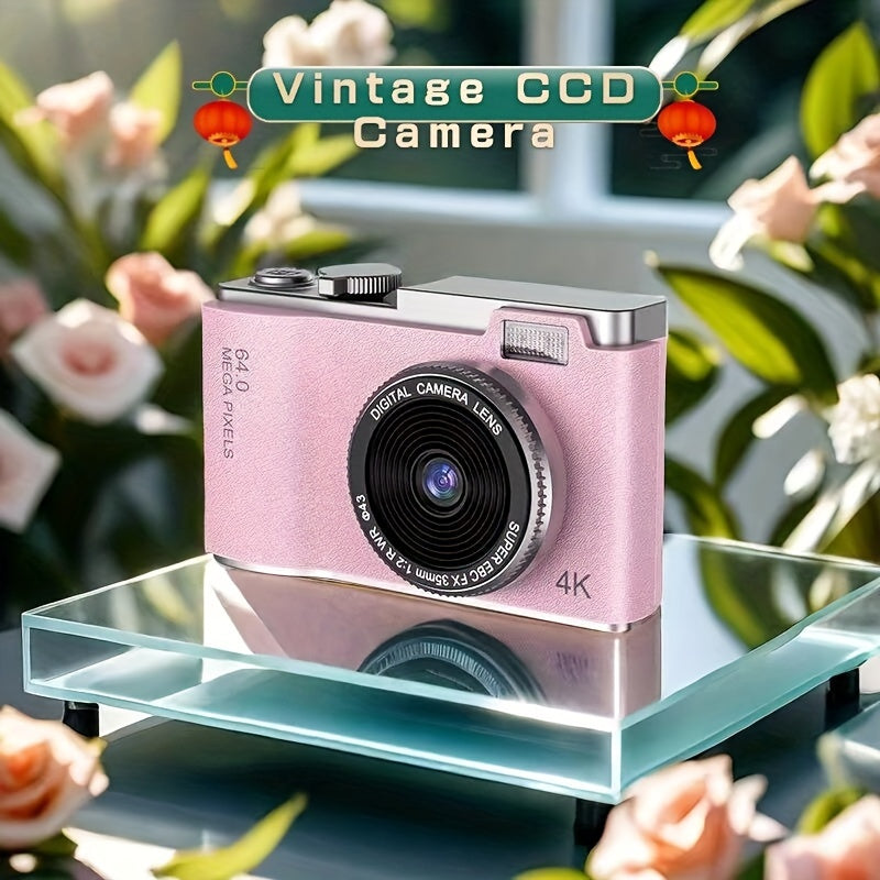 Vintage Style Digital Camera with 16x Digital Zoom 6.1cm LCD Screen USB Charging for Vlogging Photography and Webcams