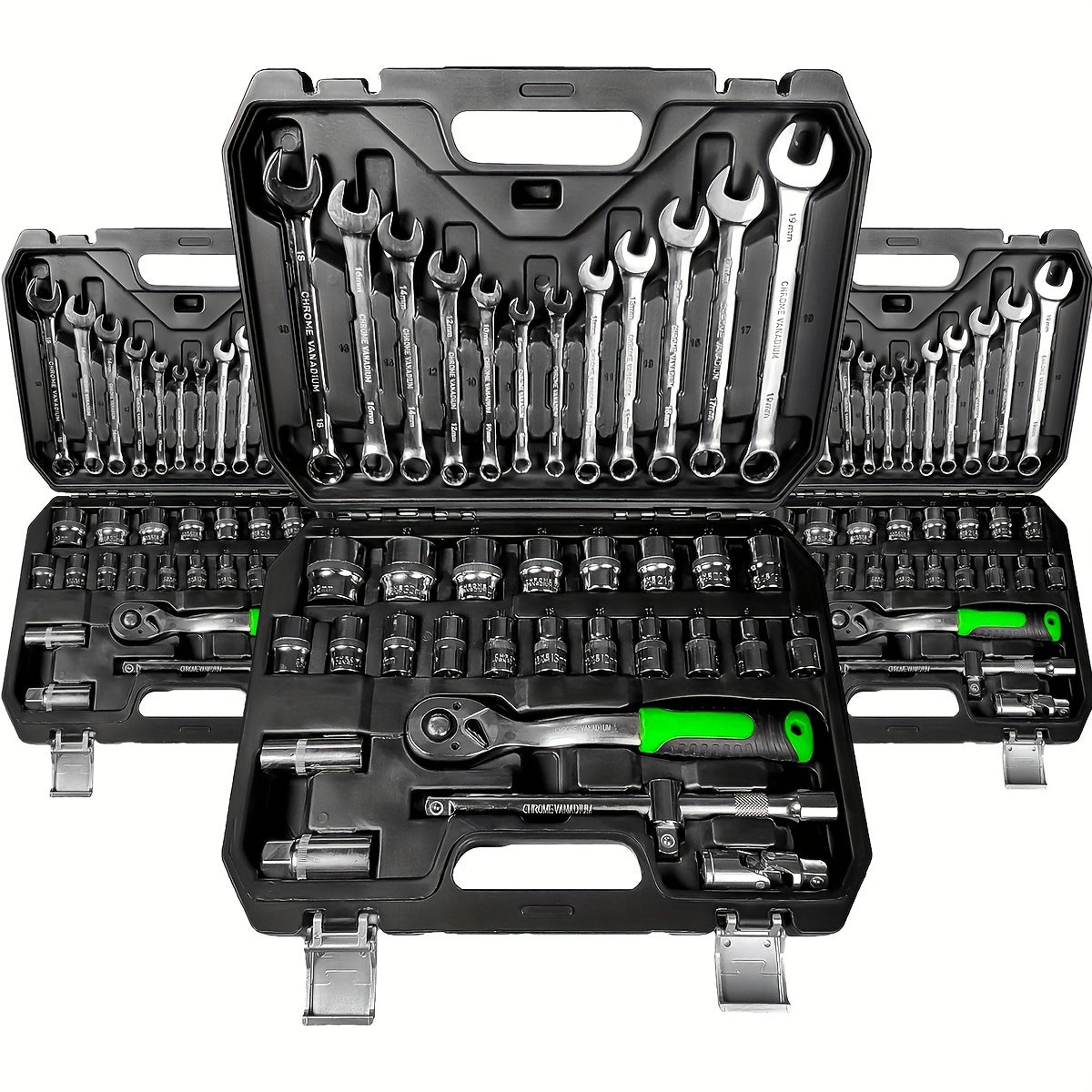 121-Piece Socket Wrench Set with 72-Tooth Ratchet and Tools for Vehicle Maintenance