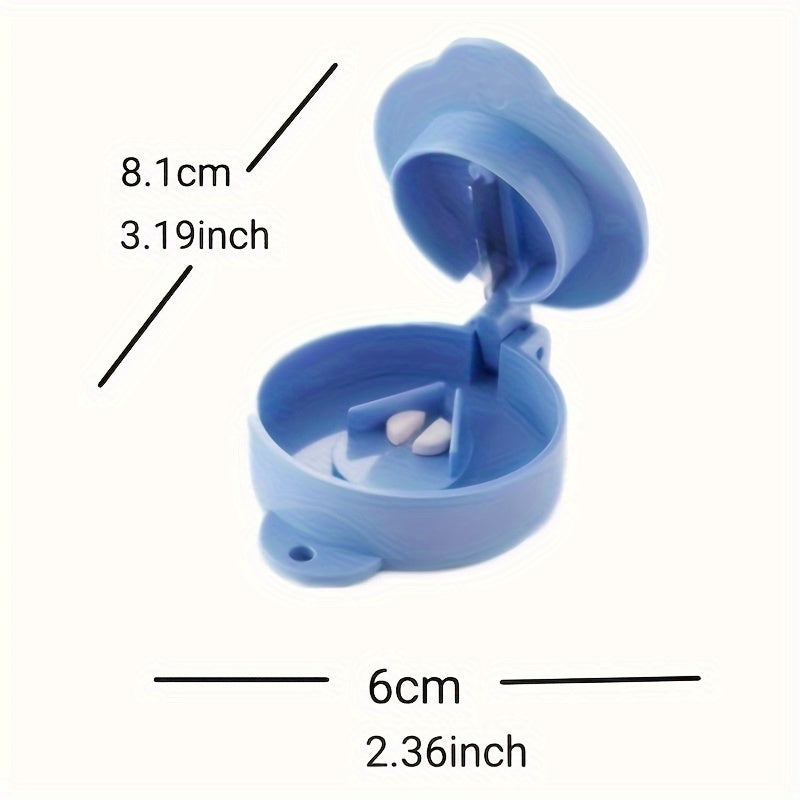 Portable Pill Cutter and Storage Box for Travel with Crusher Function
