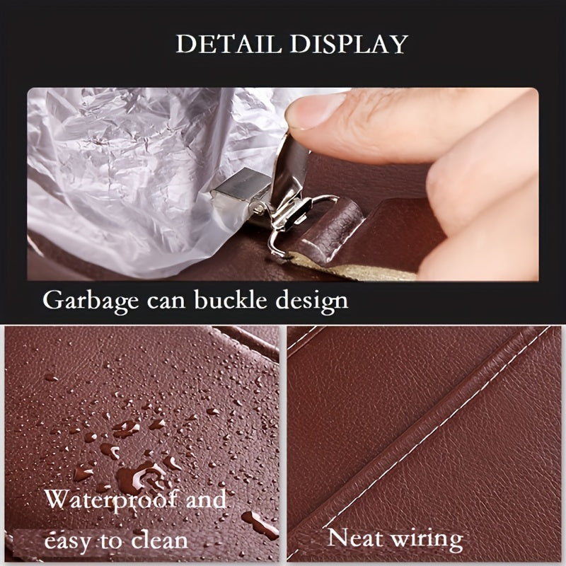 Organizador de interior de coche Bolsa colgante Bandeja de almacenamiento para basura y compras