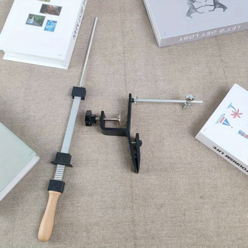 GT Kitchen Tool Accessories Fixed Angle Sharpener with Fine Sharpening Stone - Black