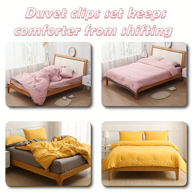 12 Nylon Mushroom Bed Sheet Clips for Duvet Cover Corner Holders