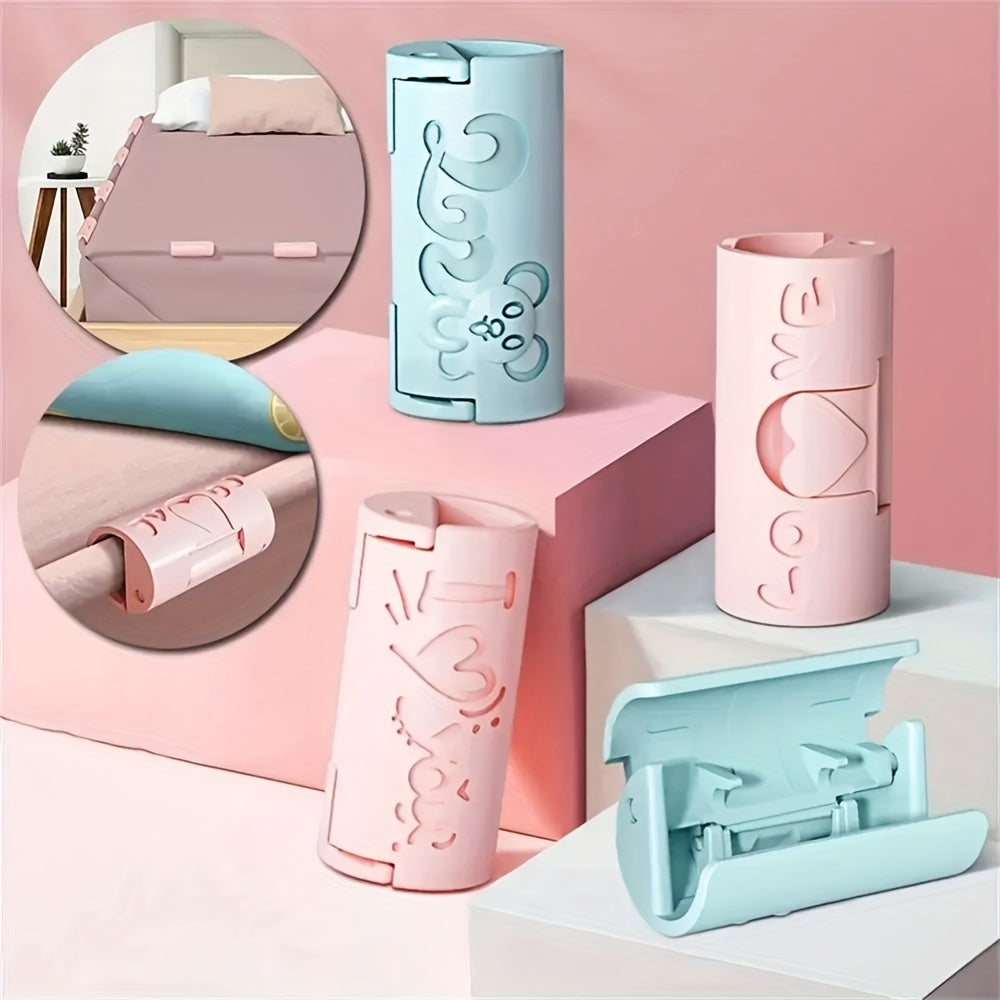 Set of 6/12 Blue and Pink Bed Sheet Clips for Fastening Bed Sheets and Quilt Covers